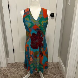 Nine West Vibrant Floral Midi Dress